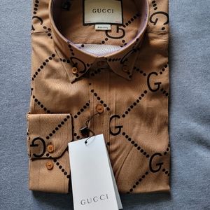 Light Brown Gucci Dress Shirt